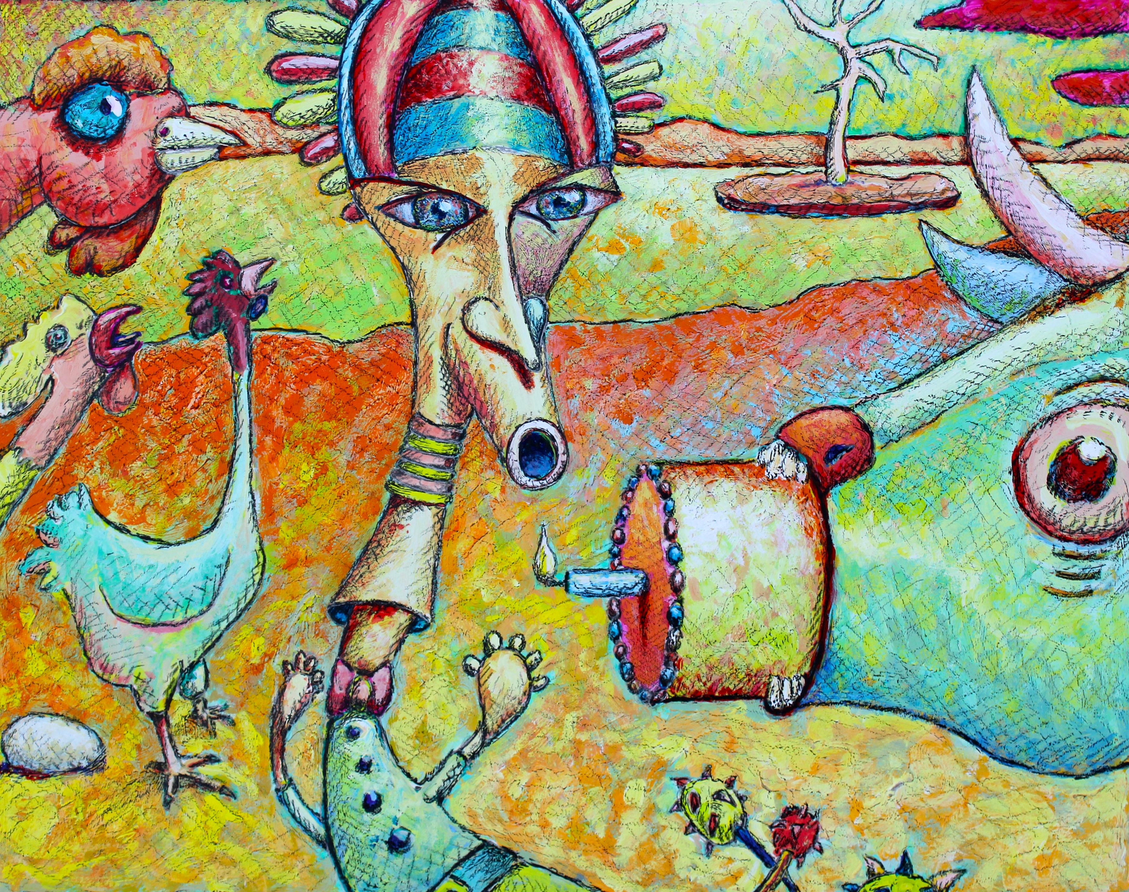 Suburban Primitive Painting by Ronald Walker — image 3 of 5