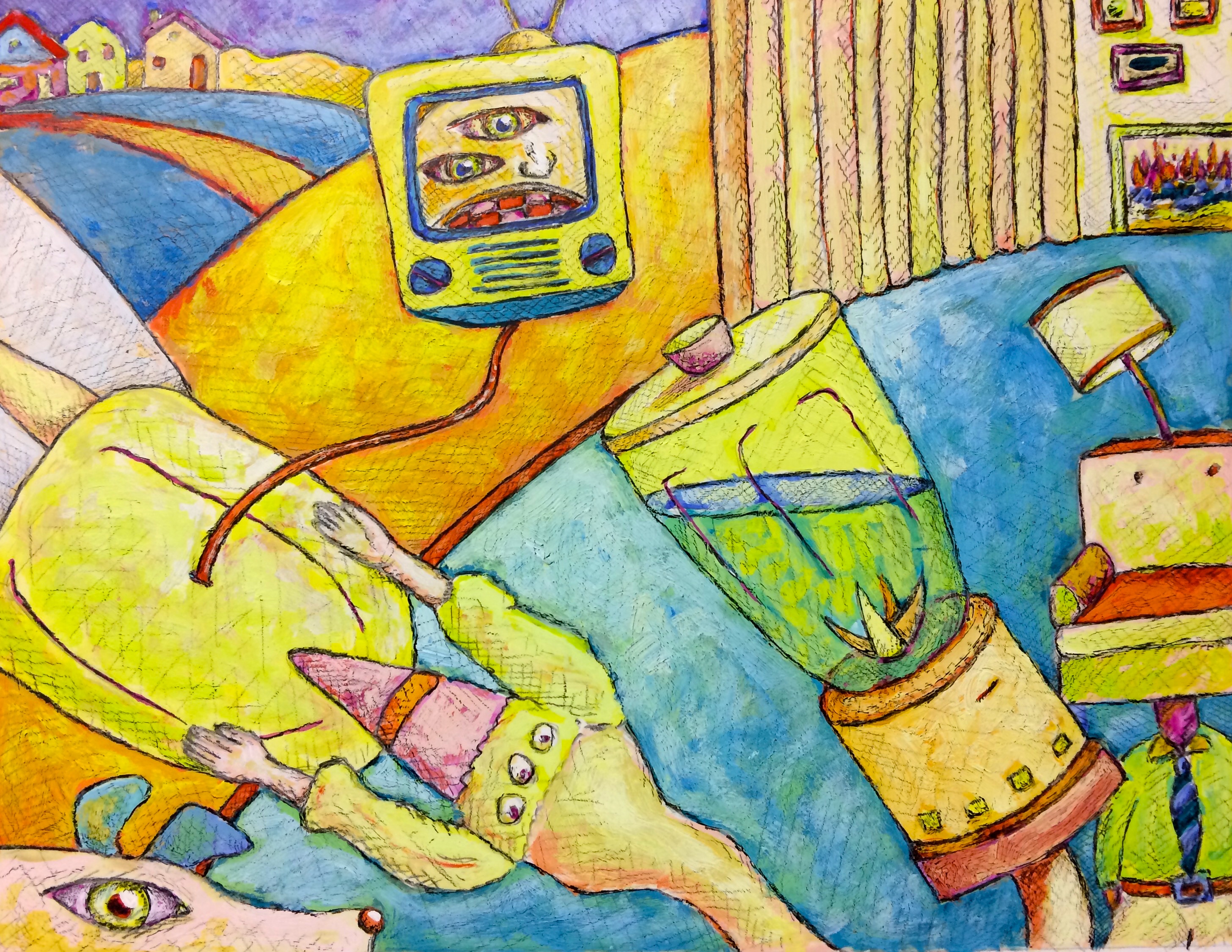 Suburban Primitive Painting by Ronald Walker — image 5 of 5