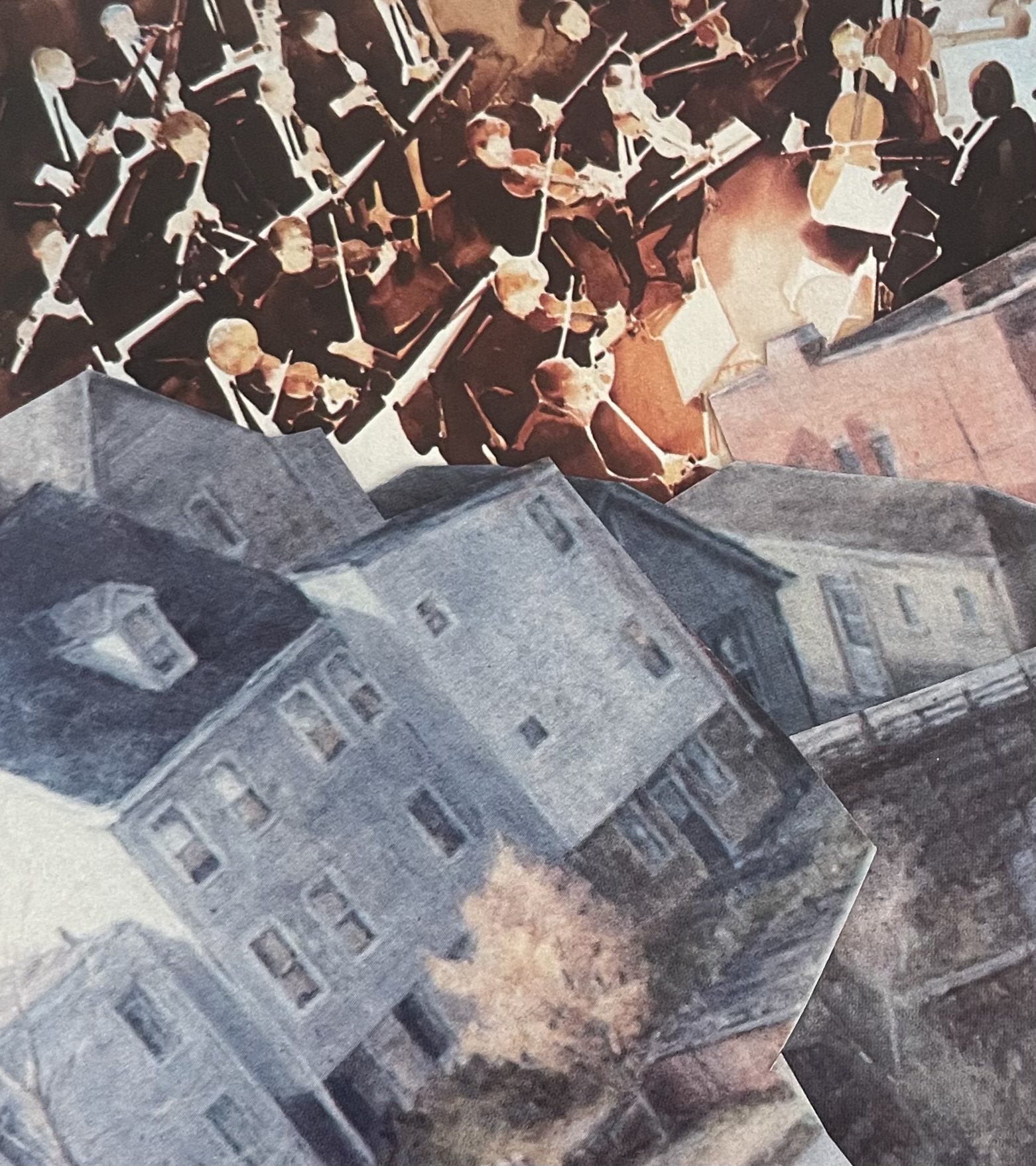 Orchestrated Housing (6″ × 6″, collage)