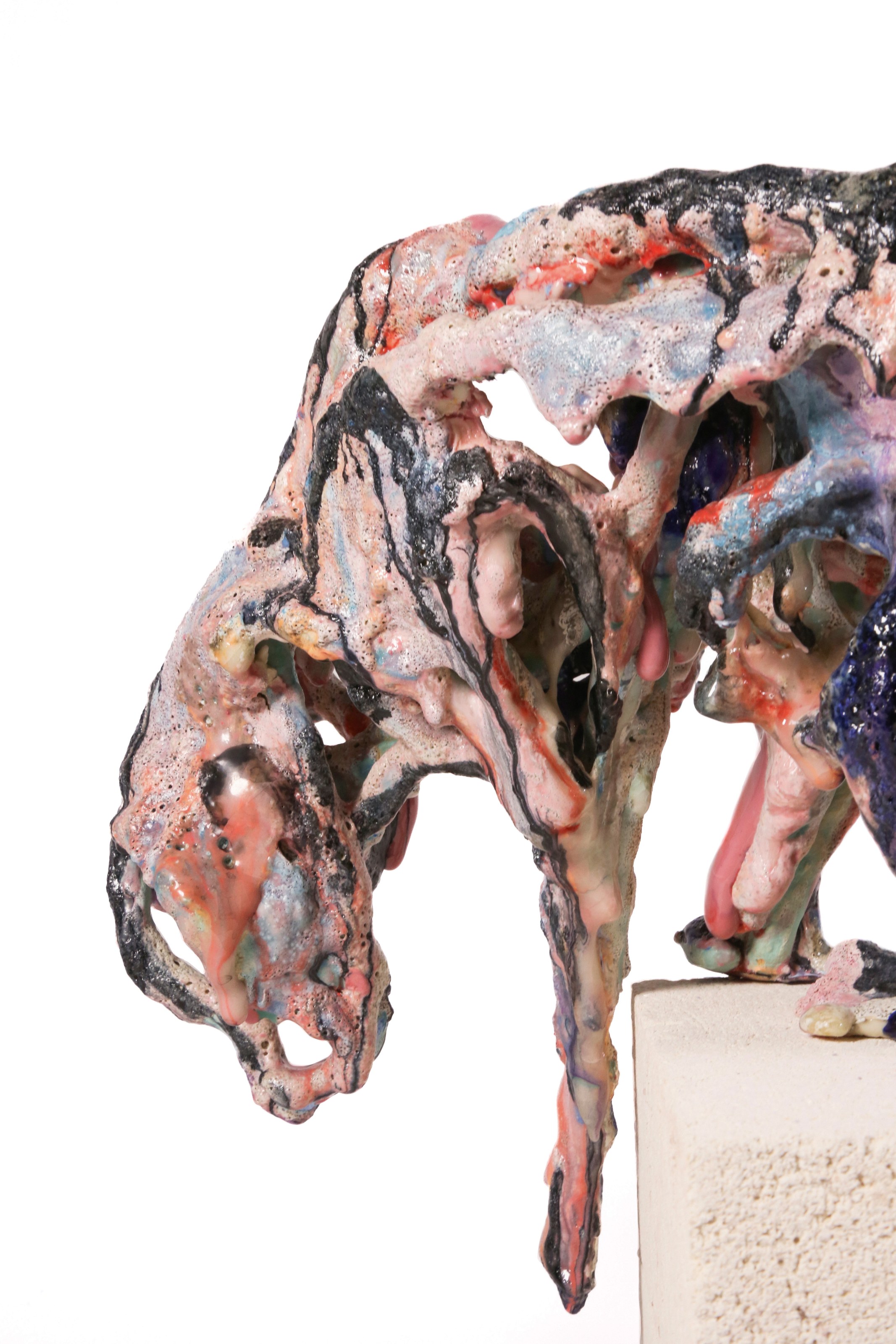 Quadruped form, detail of head and legs